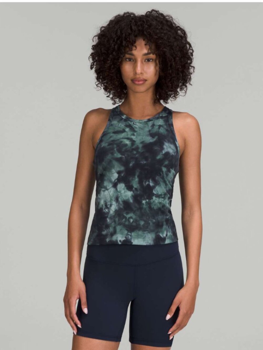 Lululemon Align Waist-Length Racerback Tank Diamond Dye Silver Blue Tidewater